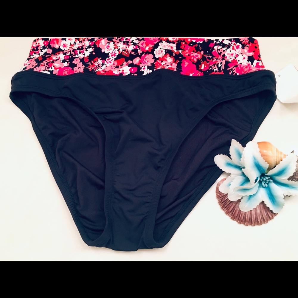 NWT Nautica Core Floral Waistband Bikini Bottom - Picture 4 of 8